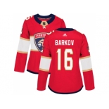 Women Adidas Florida Panthers #16 Aleksander Barkov Red Home Authentic Stitched NHL Jersey