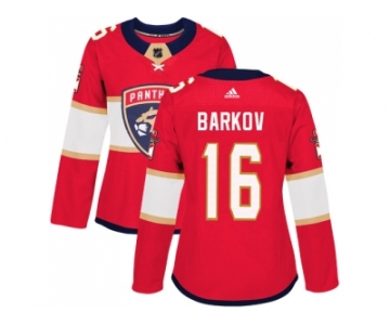 Women Adidas Florida Panthers #16 Aleksander Barkov Red Home Authentic Stitched NHL Jersey