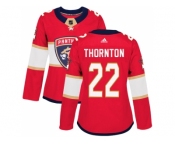 Women Adidas Florida Panthers #22 Shawn Thornton Red Home Authentic Stitched NHL Jersey