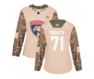 Women Adidas Florida Panthers #71 Radim Vrbata Camo Authentic 2017 Veterans Day Stitched NHL Jersey