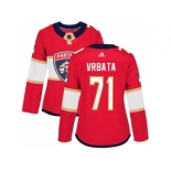 Women Adidas Florida Panthers #71 Radim Vrbata Red Home Authentic Stitched NHL Jerse