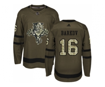 Youth Adidas Florida Panthers #16 Aleksander Barkov Green Salute to Service Stitched NHL Jersey