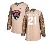 Youth Adidas Florida Panthers #21 Vincent Trocheck Camo Authentic 2017 Veterans Day Stitched NHL Jersey