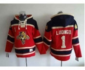 nhl jerseys florida panthers #1 luongo red-blue[pullover hooded sweatshirt]