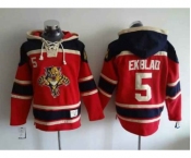 nhl jerseys florida panthers #5 ekblad red-blue[pullover hooded sweatshirt]