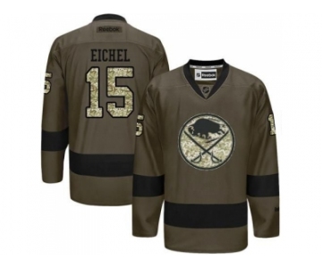 Buffalo Sabres #15 Jack Eichel Green Salute to Service Stitched NHL Jersey