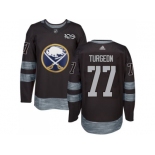 Buffalo Sabres #77 Pierre Turgeon Black 1917-2017 100th Anniversary Stitched NHL Jersey