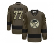 Buffalo Sabres #77 Pierre Turgeon Green Salute to Service Stitched NHL Jersey