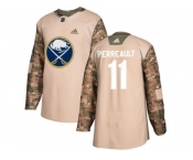 Men Adidas Buffalo Sabres #11 Gilbert Perreault Camo Authentic 2017 Veterans Day Stitched NHL Jersey