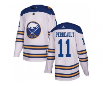 Men Adidas Buffalo Sabres #11 Gilbert Perreault White Authentic 2018 Winter Classic Stitched NHL Jersey