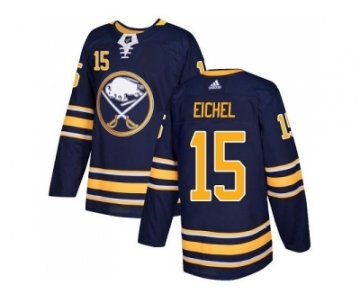 Men Adidas Buffalo Sabres #15 Jack Eichel Navy Blue Home Authentic Stitched NHL Jersey