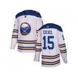 Men Adidas Buffalo Sabres #15 Jack Eichel White Authentic 2018 Winter Classic Stitched NHL Jersey