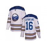 Men Adidas Buffalo Sabres #16 Pat Lafontaine White Authentic 2018 Winter Classic Stitched NHL Jersey