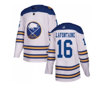 Men Adidas Buffalo Sabres #16 Pat Lafontaine White Authentic 2018 Winter Classic Stitched NHL Jersey