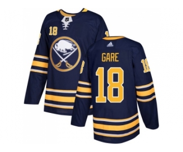 Men Adidas Buffalo Sabres #18 Danny Gare Navy Blue Home Authentic Stitched NHL Jersey