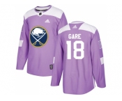 Men Adidas Buffalo Sabres #18 Danny Gare Purple Authentic Fights Cancer Stitched NHL Jersey