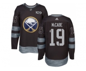 Men Adidas Buffalo Sabres #19 Jake McCabe Black 1917-2017 100th Anniversary Stitched NHL Jersey