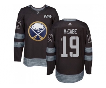 Men Adidas Buffalo Sabres #19 Jake McCabe Black 1917-2017 100th Anniversary Stitched NHL Jersey