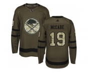 Men Adidas Buffalo Sabres #19 Jake McCabe Green Salute to Service Stitched NHL Jersey