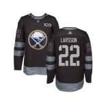 Men Adidas Buffalo Sabres #22 Johan Larsson Black 1917-2017 100th Anniversary Stitched NHL Jersey