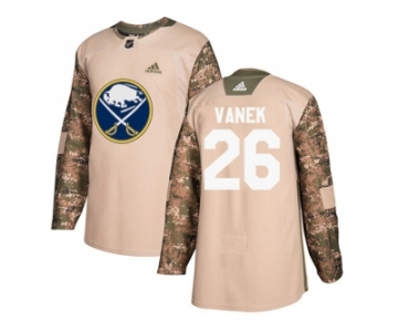 Men Adidas Buffalo Sabres #26 Thomas Vanek Camo Authentic 2017 Veterans Day Stitched NHL Jersey