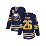 Men Adidas Buffalo Sabres #26 Thomas Vanek Navy Blue Home Authentic Stitched NHL Jersey