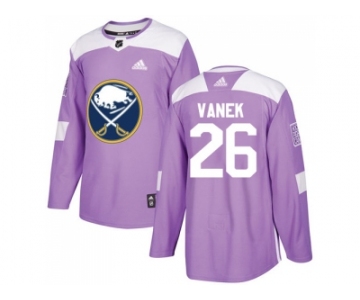 Men Adidas Buffalo Sabres #26 Thomas Vanek Purple Authentic Fights Cancer Stitched NHL Jersey