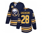 Men Adidas Buffalo Sabres #28 Zemgus Girgensons Navy Blue Home Authentic Stitched NHL Jersey