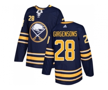 Men Adidas Buffalo Sabres #28 Zemgus Girgensons Navy Blue Home Authentic Stitched NHL Jersey