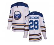 Men Adidas Buffalo Sabres #28 Zemgus Girgensons White Authentic 2018 Winter Classic Stitched NHL Jersey