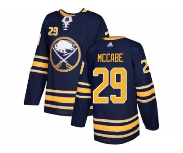 Men Adidas Buffalo Sabres #29 Jake McCabe Navy Blue Home Authentic Stitched NHL Jersey