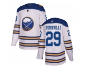 Men Adidas Buffalo Sabres #29 Jason Pominville White Authentic 2018 Winter Classic Stitched NHL Jersey