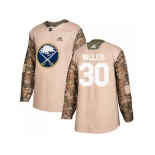 Men Adidas Buffalo Sabres #30 Ryan Miller Camo Authentic 2017 Veterans Day Stitched NHL Jerse