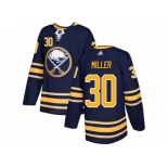 Men Adidas Buffalo Sabres #30 Ryan Miller Navy Blue Home Authentic Stitched NHL Jersey