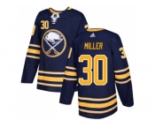 Men Adidas Buffalo Sabres #30 Ryan Miller Navy Blue Home Authentic Stitched NHL Jersey