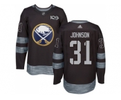 Men Adidas Buffalo Sabres #31 Chad Johnson Black 1917-2017 100th Anniversary Stitched NHL Jersey