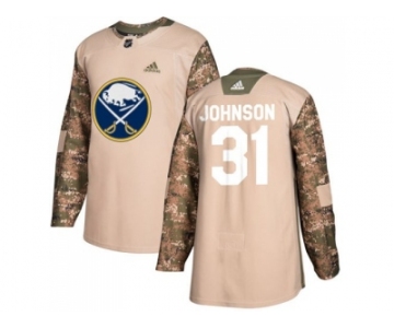 Men Adidas Buffalo Sabres #31 Chad Johnson Camo Authentic 2017 Veterans Day Stitched NHL Jersey