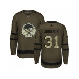 Men Adidas Buffalo Sabres #31 Chad Johnson Green Salute to Service Stitched NHL Jersey