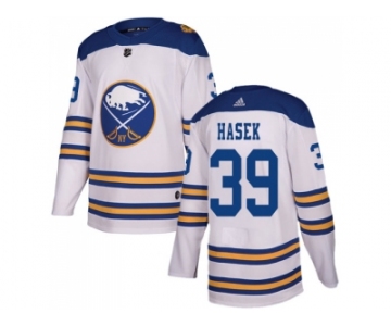 Men Adidas Buffalo Sabres #39 Dominik Hasek White Authentic 2018 Winter Classic Stitched NHL Jersey