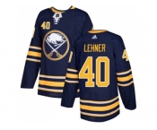 Men Adidas Buffalo Sabres #40 Robin Lehner Navy Blue Home Authentic Stitched NHL Jersey