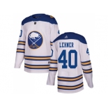 Men Adidas Buffalo Sabres #40 Robin Lehner White Authentic 2018 Winter Classic Stitched NHL Jersey