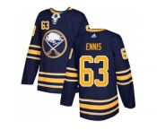 Men Adidas Buffalo Sabres #63 Tyler Ennis Navy Blue Home Authentic Stitched NHL Jersey