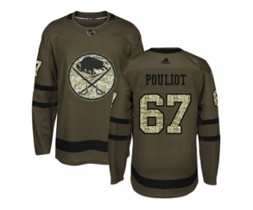 Men Adidas Buffalo Sabres #67 Benoit Pouliot Green Salute to Service Stitched NHL Jersey