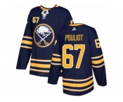 Men Adidas Buffalo Sabres #67 Benoit Pouliot Navy Blue Home Authentic Stitched NHL Jersey