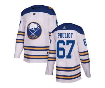 Men Adidas Buffalo Sabres #67 Benoit Pouliot White Authentic 2018 Winter Classic Stitched NHL Jersey