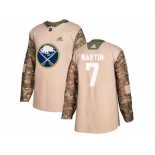 Men Adidas Buffalo Sabres #7 Rick Martin Camo Authentic 2017 Veterans Day Stitched NHL Jersey