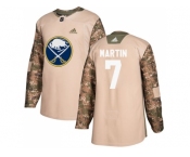 Men Adidas Buffalo Sabres #7 Rick Martin Camo Authentic 2017 Veterans Day Stitched NHL Jersey