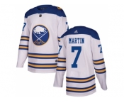 Men Adidas Buffalo Sabres #7 Rick Martin White Authentic 2018 Winter Classic Stitched NHL Jersey