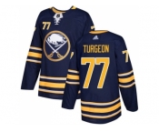 Men Adidas Buffalo Sabres #77 Pierre Turgeon Navy Blue Home Authentic Stitched NHL Jersey