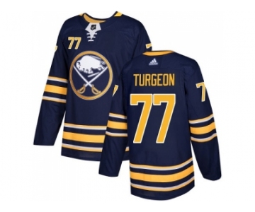 Men Adidas Buffalo Sabres #77 Pierre Turgeon Navy Blue Home Authentic Stitched NHL Jersey